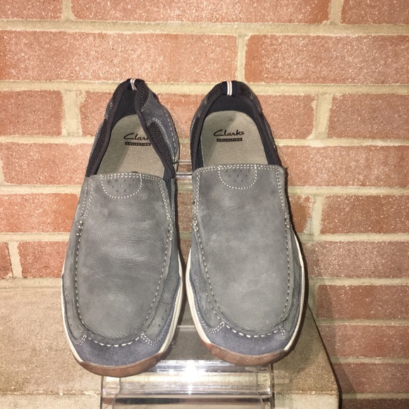 clarks suede loafers mens